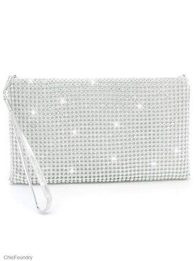 Rhinestone Clutch Purses Small Wristlet Purse for Weddings Evening Bags